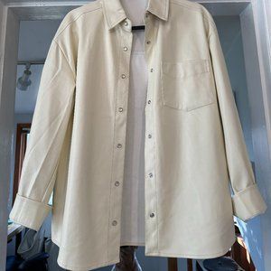 We Wore What Faux Leather Overshirt Women's XS